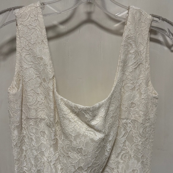 Vintage 90s  Dolce & Gabbana Elegant White Lace Wedding Ceremony Dress 40 - Picture 5 of 12